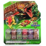 set dino-autootjes en dinosaurusfiguren (6 autootjes + 4 figuren)