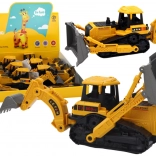 Caterpillar graafmachine Bouwvoertuig 2 bakken geel