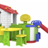 Kinder tuinhuis 5-in-1 met rood dak