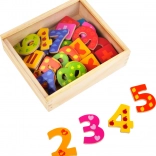 Small Foot houten gekleurde magnetische cijfers 40 stuks