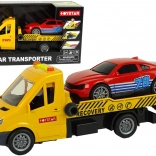 Takelwagen met oprijplaat en sportautootje met licht en geluid