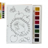 Kleurboek Krtek met waterverf en penseel