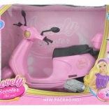 Plastic scooter voor poppen