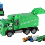 Kunststof speelgoedvrachtwagens met terugtrekmotor