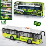 Interactieve groene bus met licht en geluid 1:16