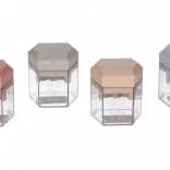 Puntenslijper voor twee potloden met reservoir