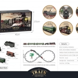 Retro treintje met licht, geluid en rook 216 cm