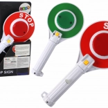 Kinder politie-stopbord dubbelzijdig met lampjes stop/ga