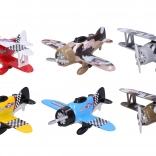 Metalen vliegtuig met pull-back aandrijving 12 × 15,5 cm