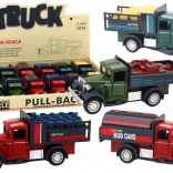 Metalen bestelbusje met te openen deuren, licht en geluid