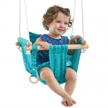 Textiele kinderhangschommel van 100% katoen, turquoise – 2Kids Toys
