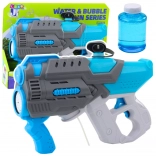 Elektrisch waterpistool met bellenblazer 2-in-1 blauw-grijs