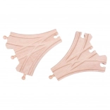 Bigjigs Rail houten driewegwissel – 2 stuks
