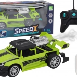RC raceauto 1:20 met verlichting en rookeffect – groen