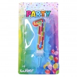 Partykaars nummer 1 streepjes