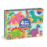 Mudpuppy puzzel dinosaurussen set 4-in-1
