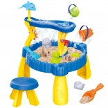 Woopie Water en Zand Tafel XL met Stoeltje 2-in-1 Dolfijn 12 st.