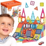 Woopie magnetische bouwset 7,5 cm – parkeerplaats 112 stuks
