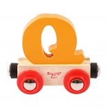 Houten wagon Bigjigs Rail met letter Q