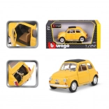 Bburago modelauto Fiat 500 F 1965 geel 1:24