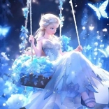 Diamond painting Elsa op de schommel