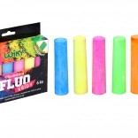 Fluorescerende stoepkrijtjes 6 stuks
