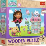 Houten puzzel Vrolijke Gabby en vrienden 24 stukjes