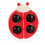 BAJO houten bijtring lieveheersbeestje – rood