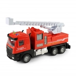 Brandweerauto met licht en geluid op traagheidsaandrijving 25 cm