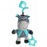Educatief pluche speeltje met clip BABY MIX zebra
