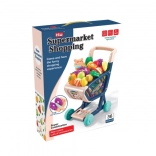 Kinderwinkelwagentje met etenswaren en snijaccessoires