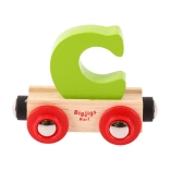 Houten wagon met letter C Bigjigs Rail