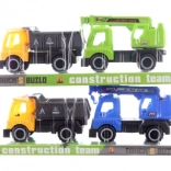 Constructieset met vrachtwagens met shovel en kraan