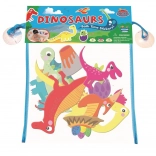 Badstickers met dinosaurusmotief met opbergnet