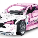 Bouwset sportauto roze, 652 stukjes