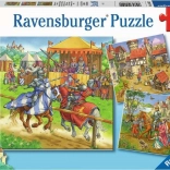 Ravensburger puzzel riddertoernooi 3×49 stukjes
