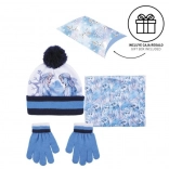 Meisjesset voor de winter: muts met pompon, handschoenen en nekwarmer FROZEN 2