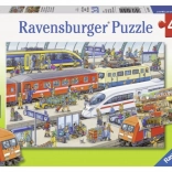 Puzzel Druk treinstation 2x24 stukjes Ravensburger