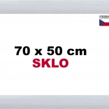 Aluminium lijst voor puzzels 70 × 50 cm, zilverkleurig