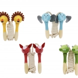 Houten springtouw met diertjes 210 cm