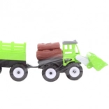 Kunststof tractor met laadbak en aanhanger voor kinderen