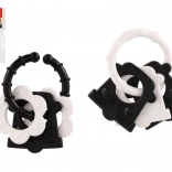 Bijtringen voor baby’s – zwart-witte vormen, rammelaar en handvat