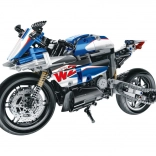 Bouwpakket blauwe motorfiets