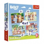 Puzzel Bluey en haar wereld 4-in-1