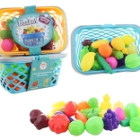 Set fruit en groenten in mandje voor kinderen