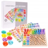 Houten educatieve spelset 3+ met magnetisch vissen, leren tellen en patroonleggen