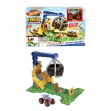 Hot Wheels Monster Trucks Arena Smashers Rhinomite – uitdaging met rammelende band