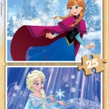 Houten puzzel FROZEN 2 × 25 stukjes EDUCA