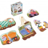 véééliké puzzel bouwmachines