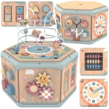 Interactieve houten Montessori activiteitenkubus van Tooky Toy